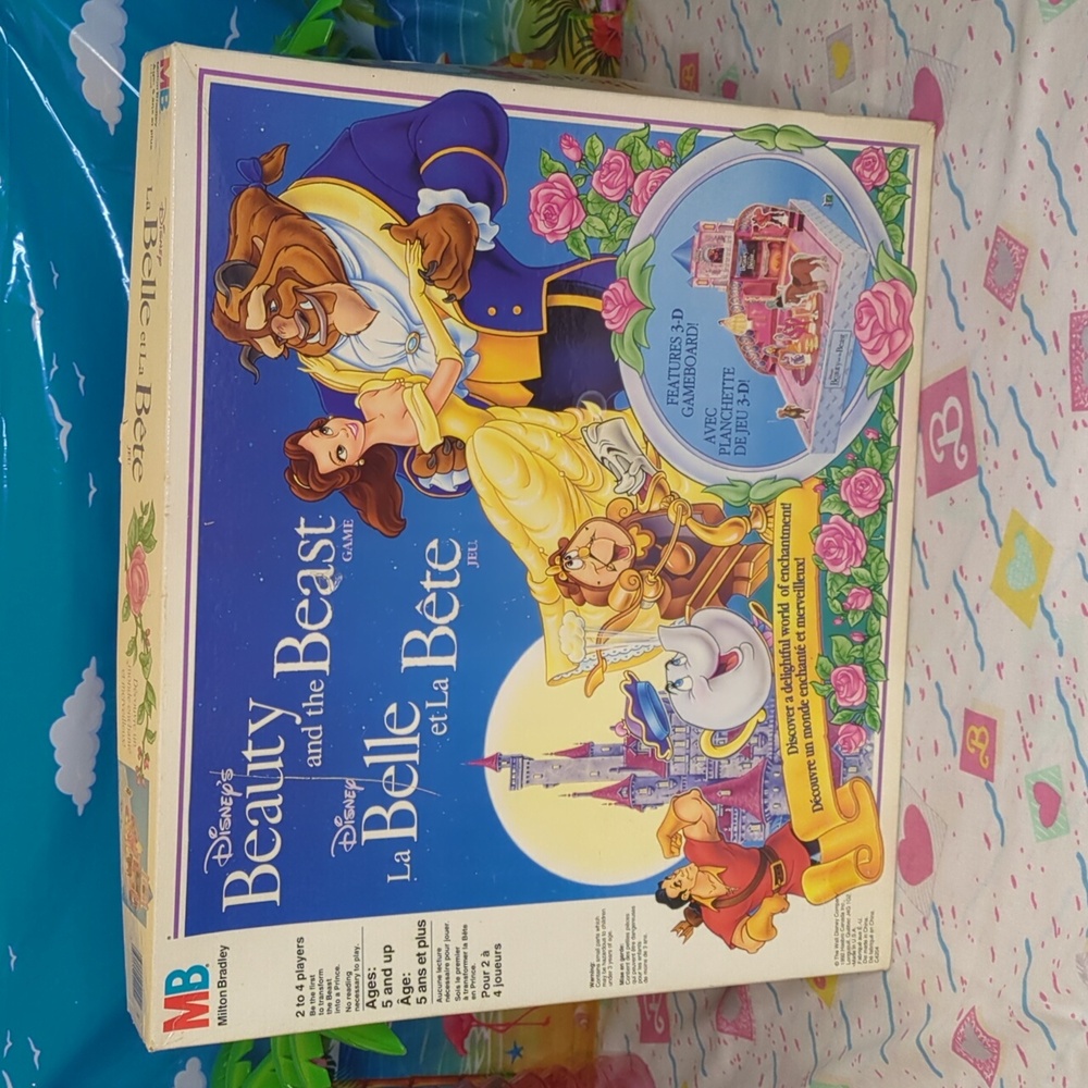 Disney Beauty and the Beast Game with Blue and Yellow Box